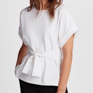 Express Tie waist rolled sleeve tee - NWT - Size S